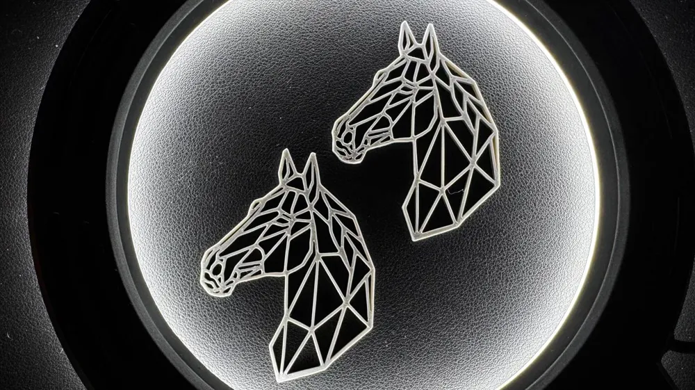 Geometric Horse Head 2026 Year of the Horse Symbol - Free 3D Print ...