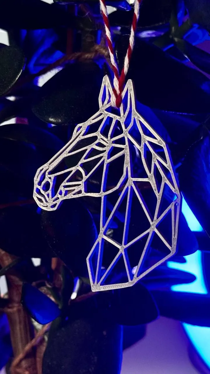 Geometric Horse Head 2026 Year of the Horse Symbol - Free 3D Print ...