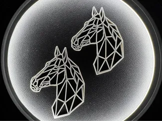 Geometric Horse Head 2026 Year of the Horse Symbol