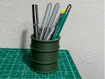 Oil Drum Pen Cup