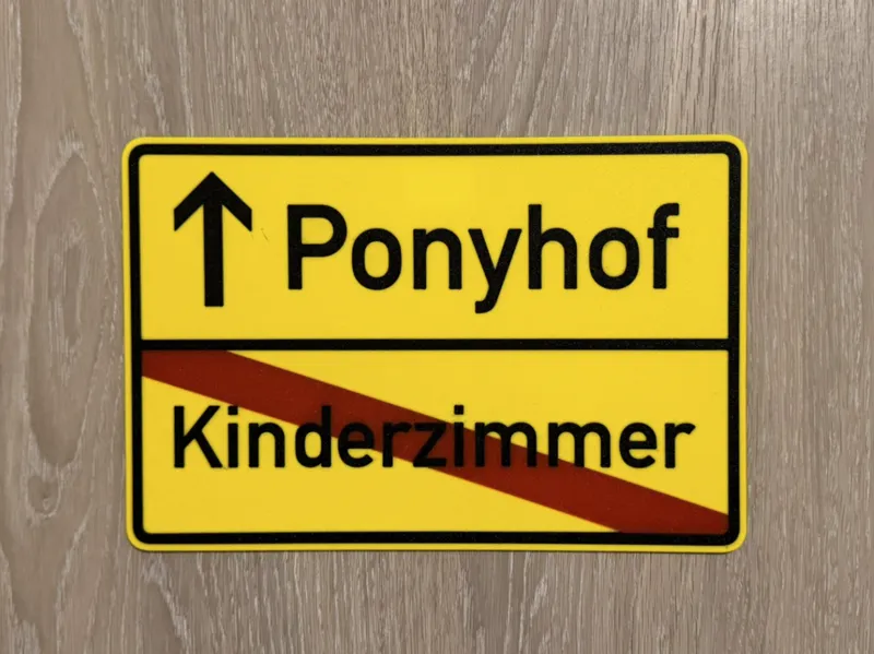 Ponyhof - Ortstafel