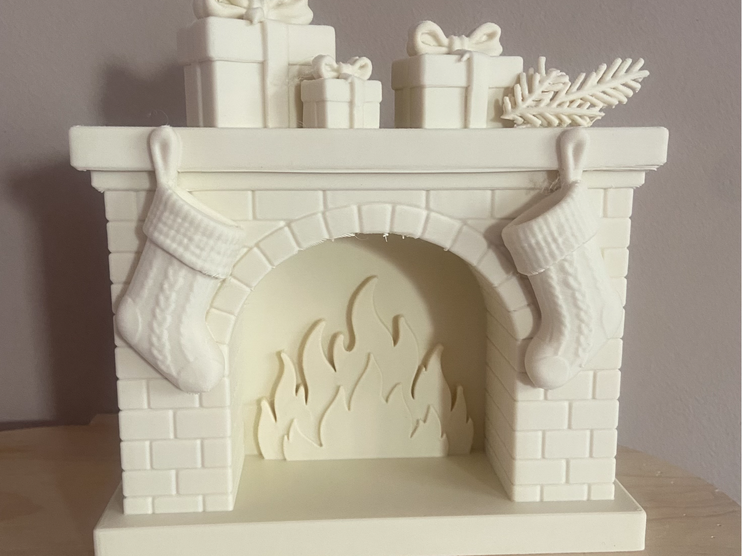 Christmas Fireplace – Decorative with LED Light - 1