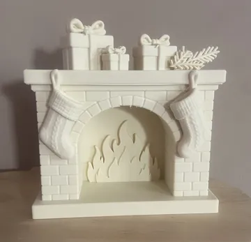 Modelo para impresión 3D: Christmas Fireplace – Decorative with LED Light — vista de referencia 3