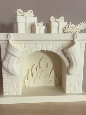 Modelo para impresión 3D: Christmas Fireplace – Decorative with LED Light — vista de referencia 2