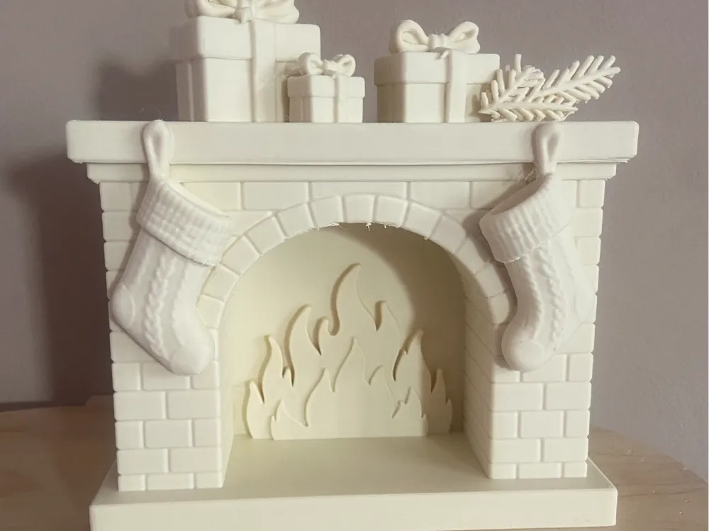 Modelo para impresión 3D: Christmas Fireplace – Decorative with LED Light. Referencia del modelo original.