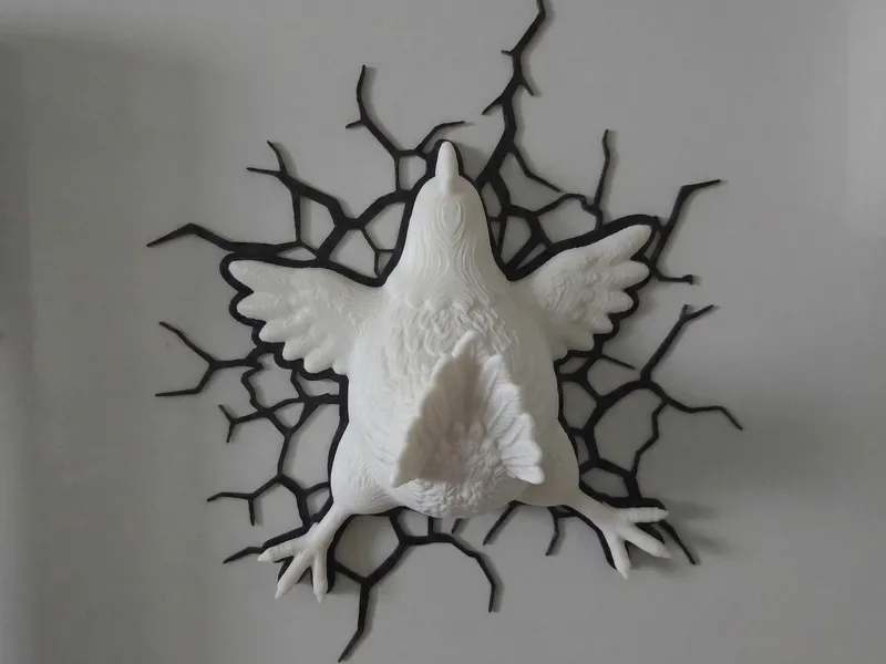 Chicken/Hen/Rooster Splat Crash - Magnet decor