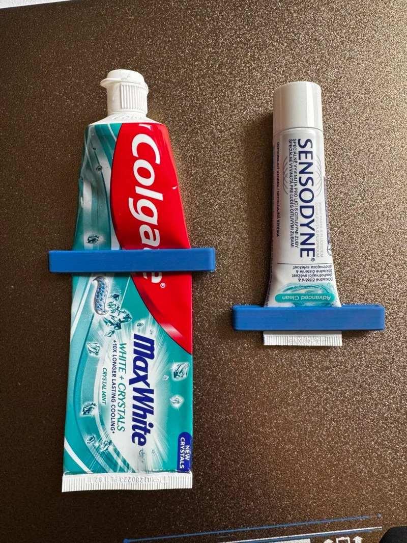 Press on the rest of the toothpaste