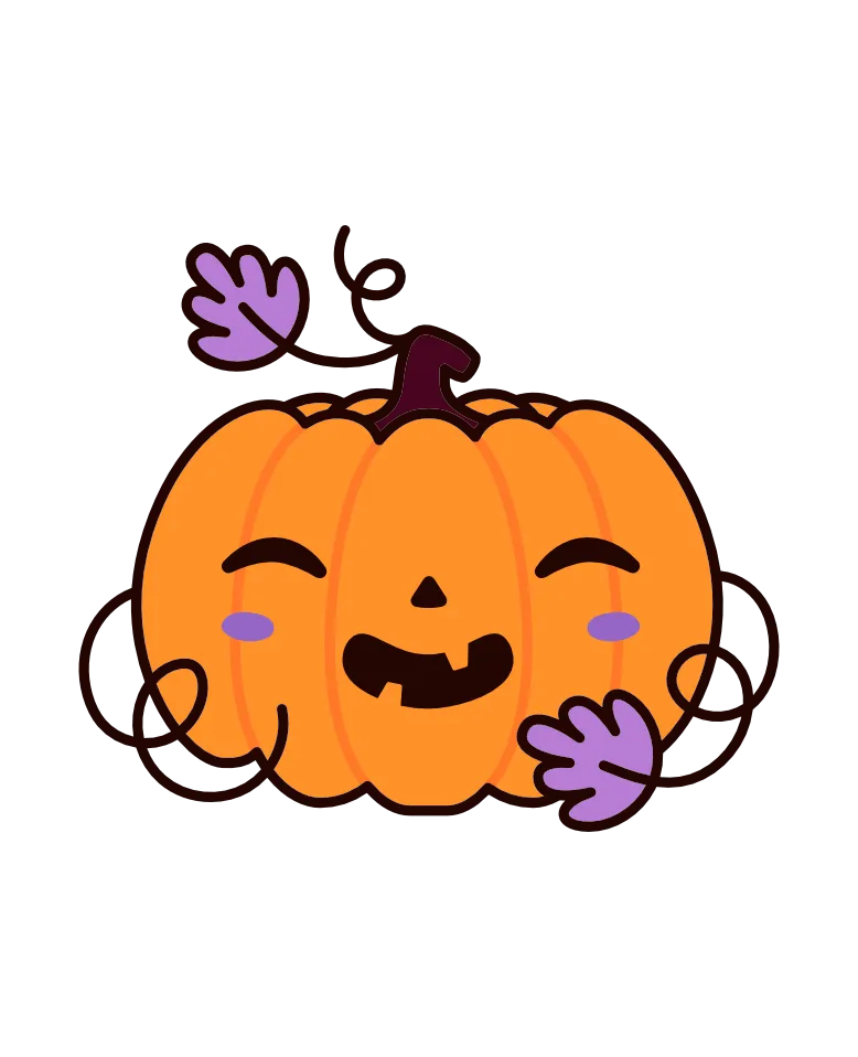Happy Pumpkin Halloween Charm | Keychain Earring view 2