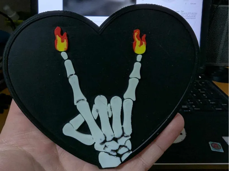 Flaming Rock Heart