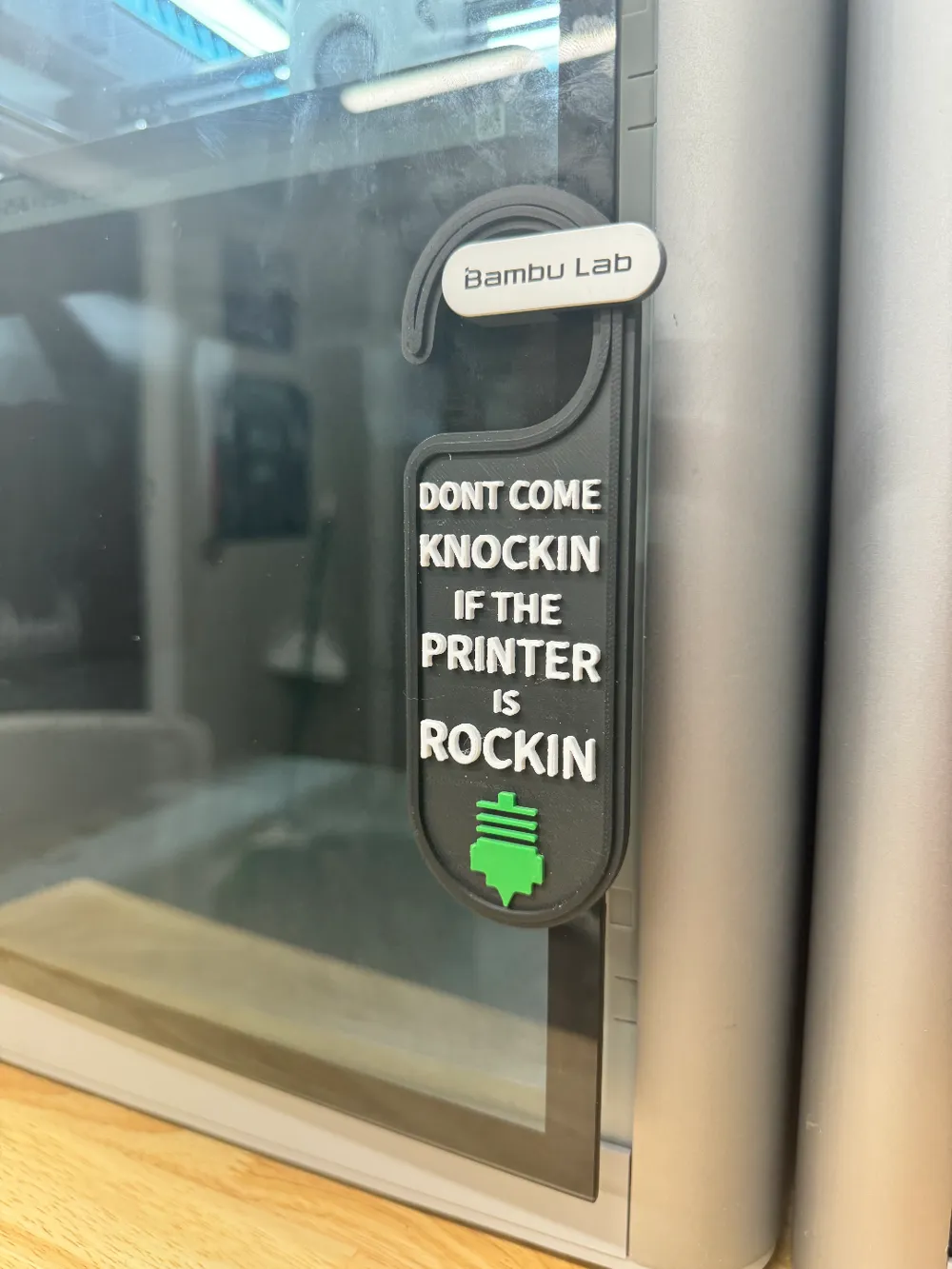 Dont Come Knockin If The Printer Is Rockin Printer Door Sign by Bearded