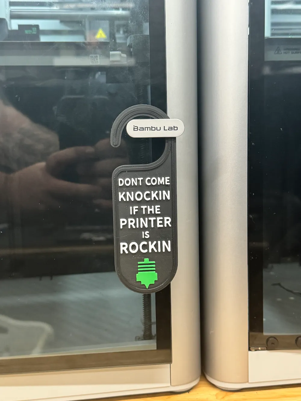 Dont Come Knockin If The Printer Is Rockin Printer Door Sign by Bearded