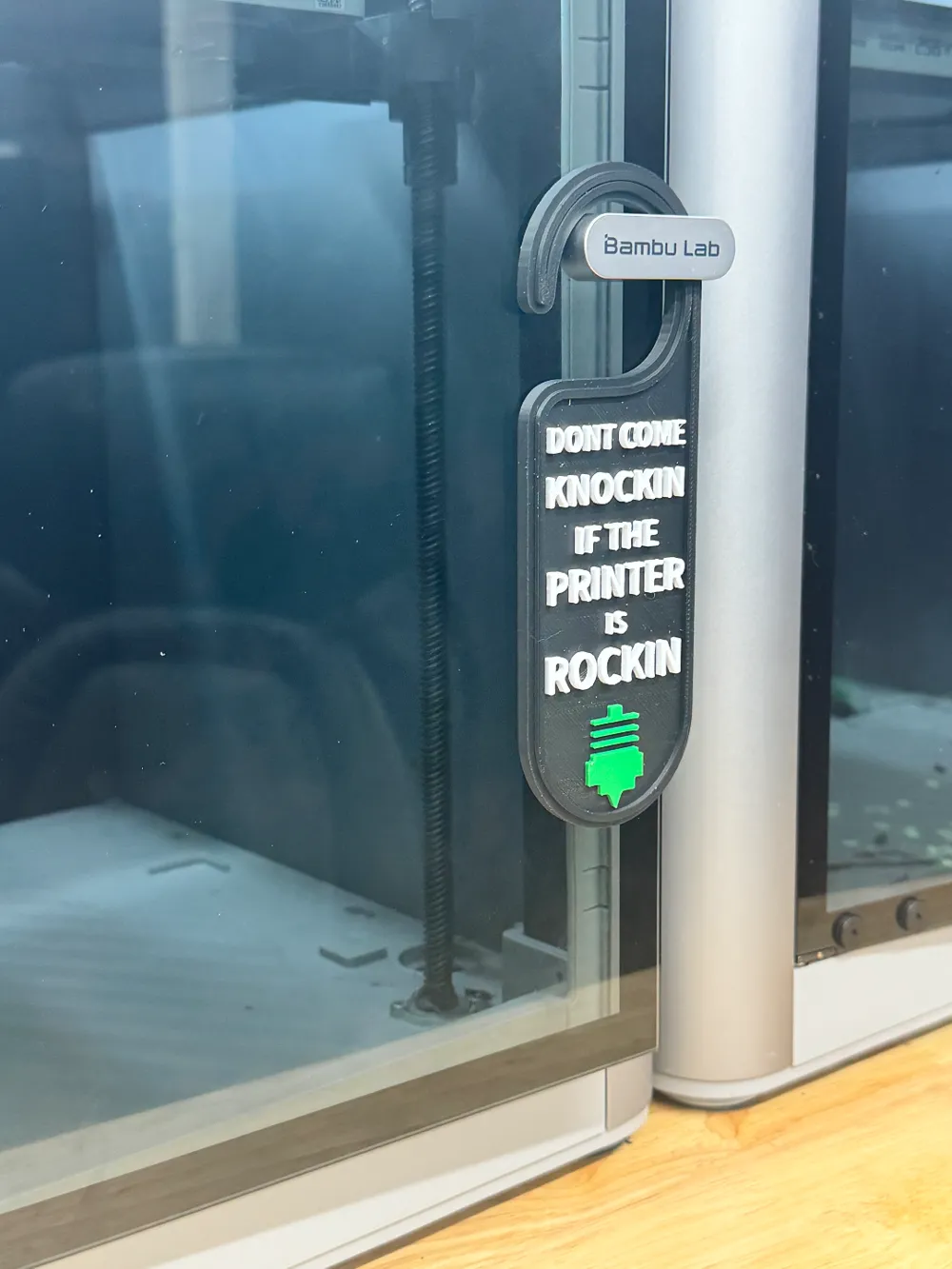 Dont Come Knockin If The Printer Is Rockin Printer Door Sign by Bearded