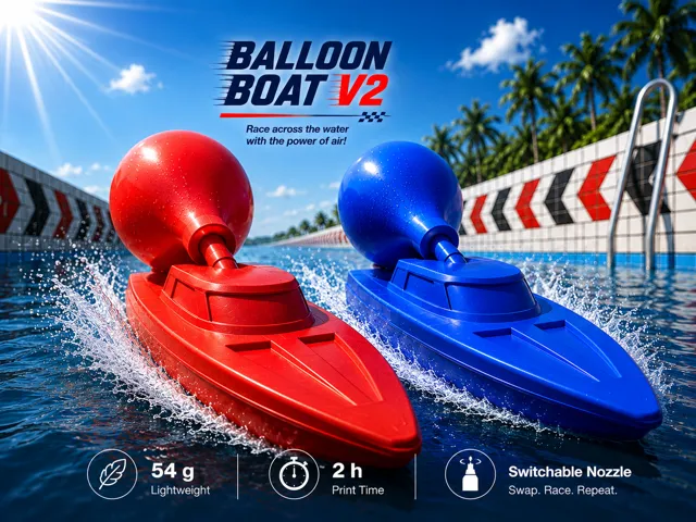 Balloon boat V2 - Speed Boat Edition