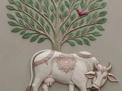 Sacred Vrindavan picture with hanger
