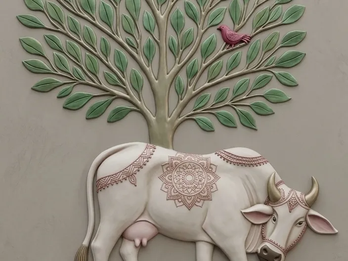 Sacred Vrindavan picture with hanger