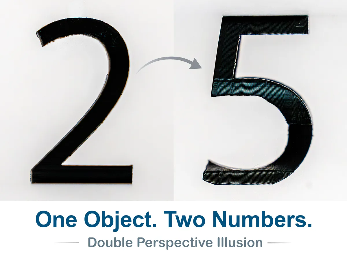 Number 25 Optical Illusion (10-99 available) - Free 3D Print Model ...