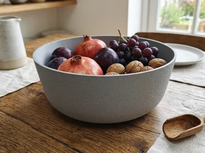 Large Bowl Fuzzy, Rustic Deep Fruit & Candy Bowl