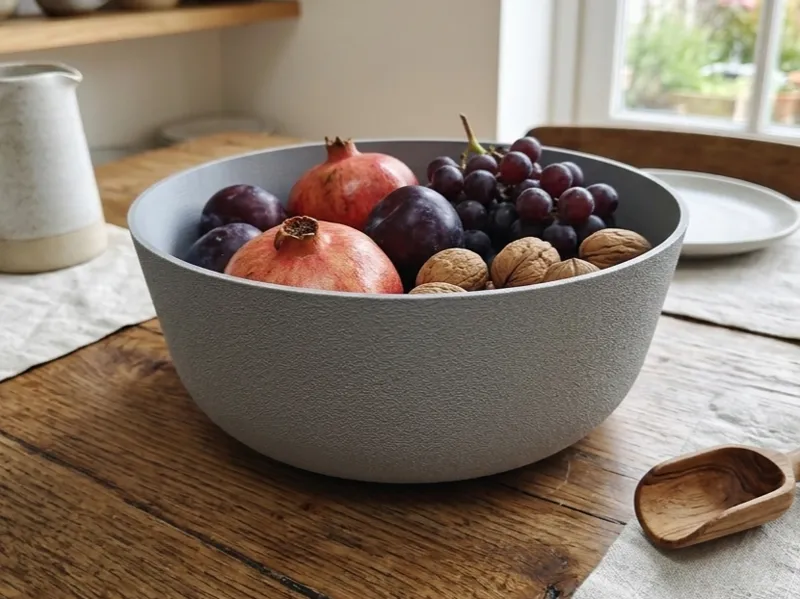 Large Bowl Fuzzy, Rustic Deep Fruit & Candy Bowl
