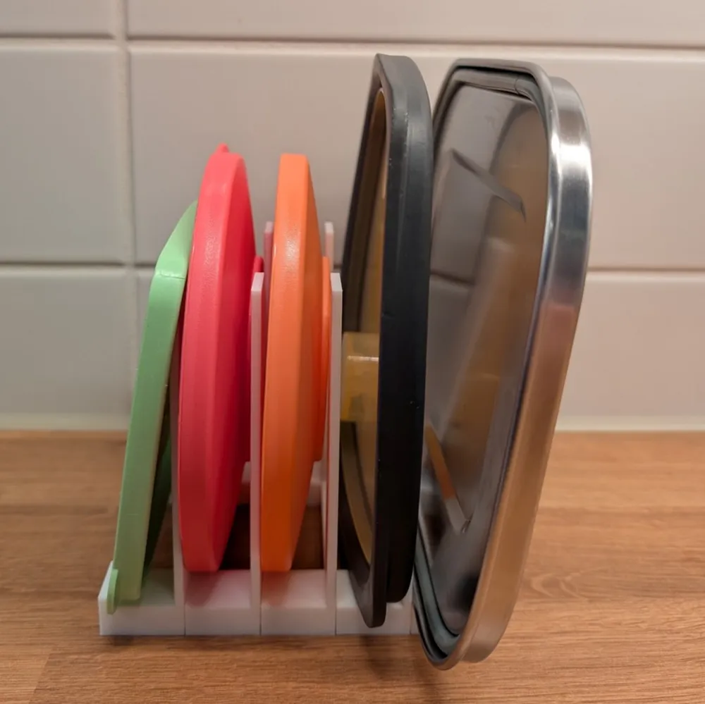 Modular Food Container Lid Holder - Free 3D Print Model - MakerWorld