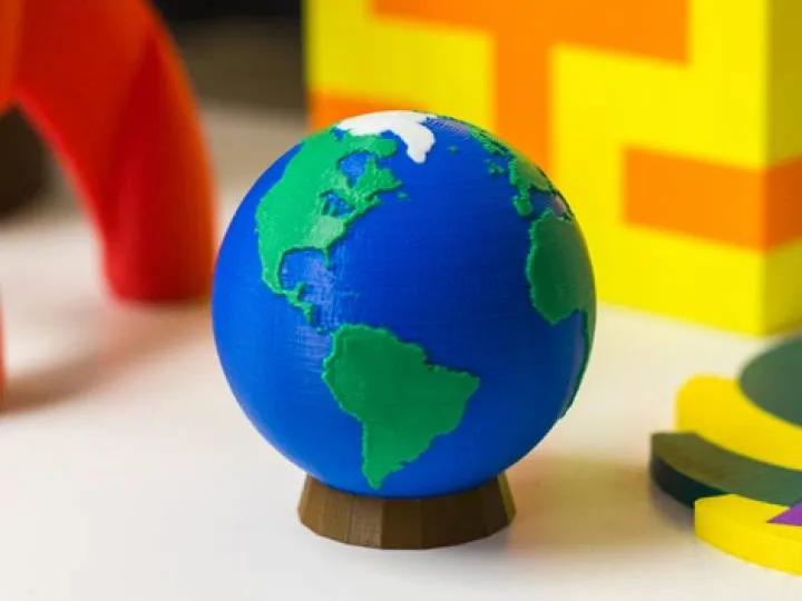 Multi-Color World with Stand by Alan riley - MakerWorld