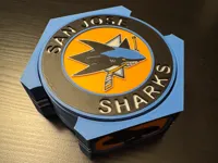 San Jose Sharks Coaster Set & Stand