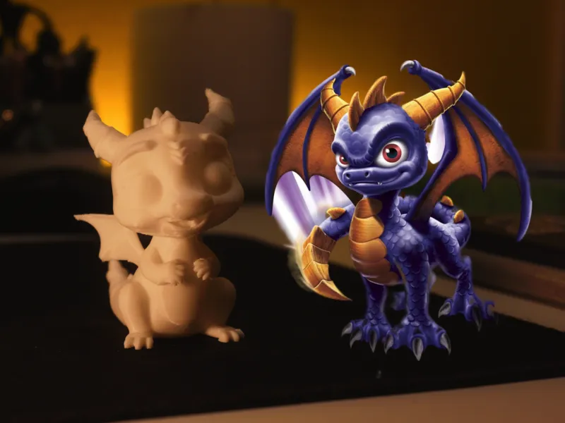 Skylanders-Inspired Spyro Mini Figurine