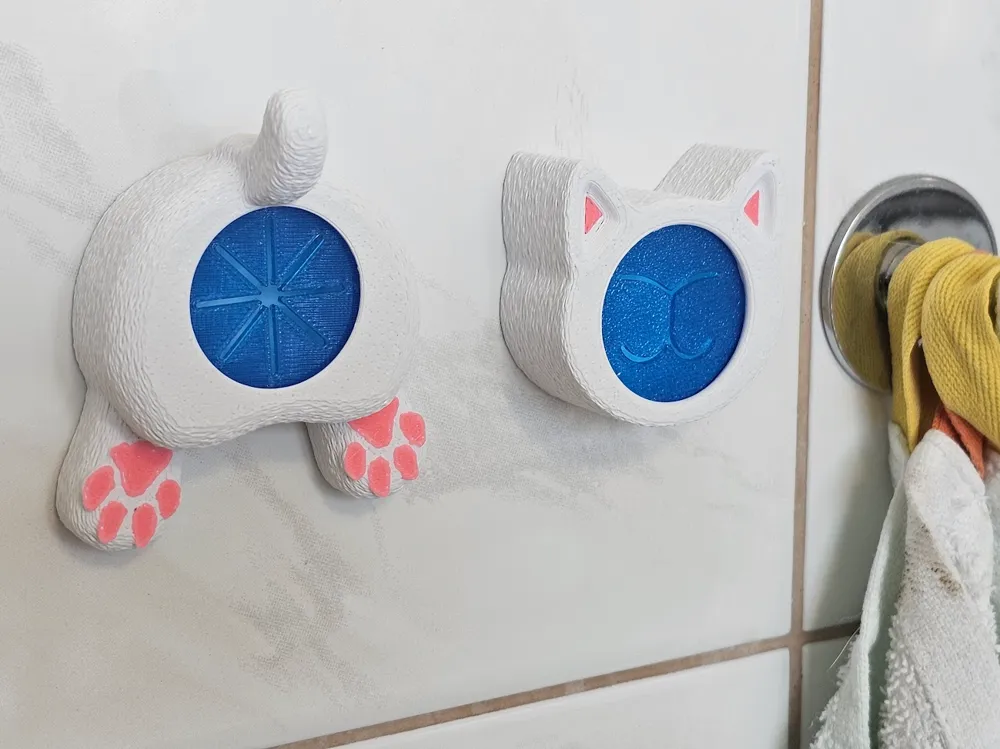 Ultimate cat butt towel holder by anonim1133 MakerWorld
