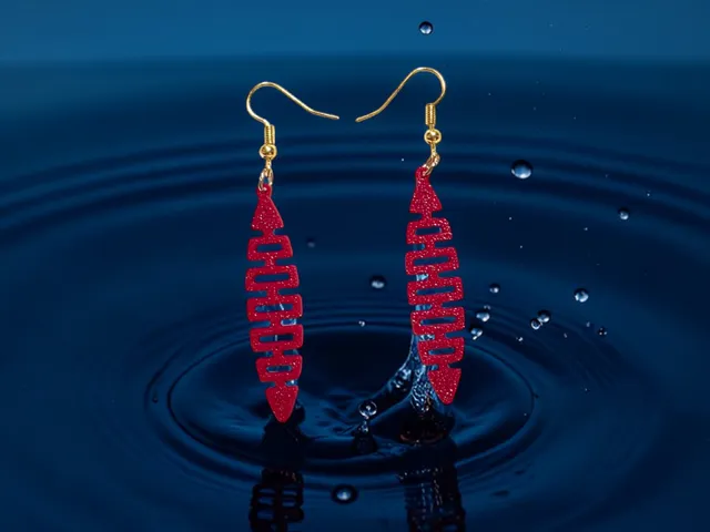 Geometric fish earrings