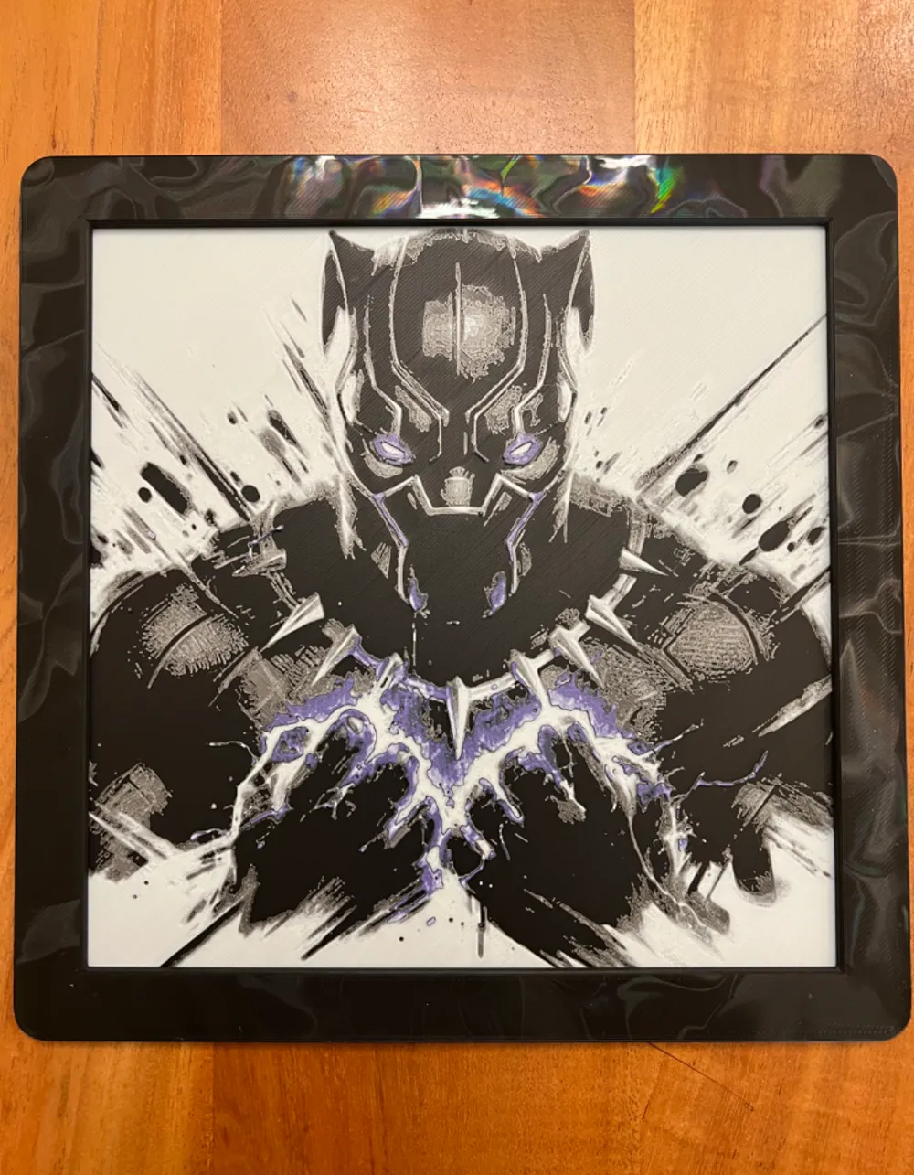 Black Panther with Purple Highlights