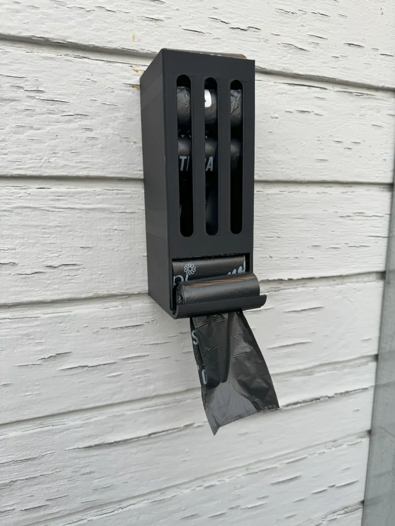 Pet Poop Bag Holder and Dispenser - Wall Mounted + No Supports