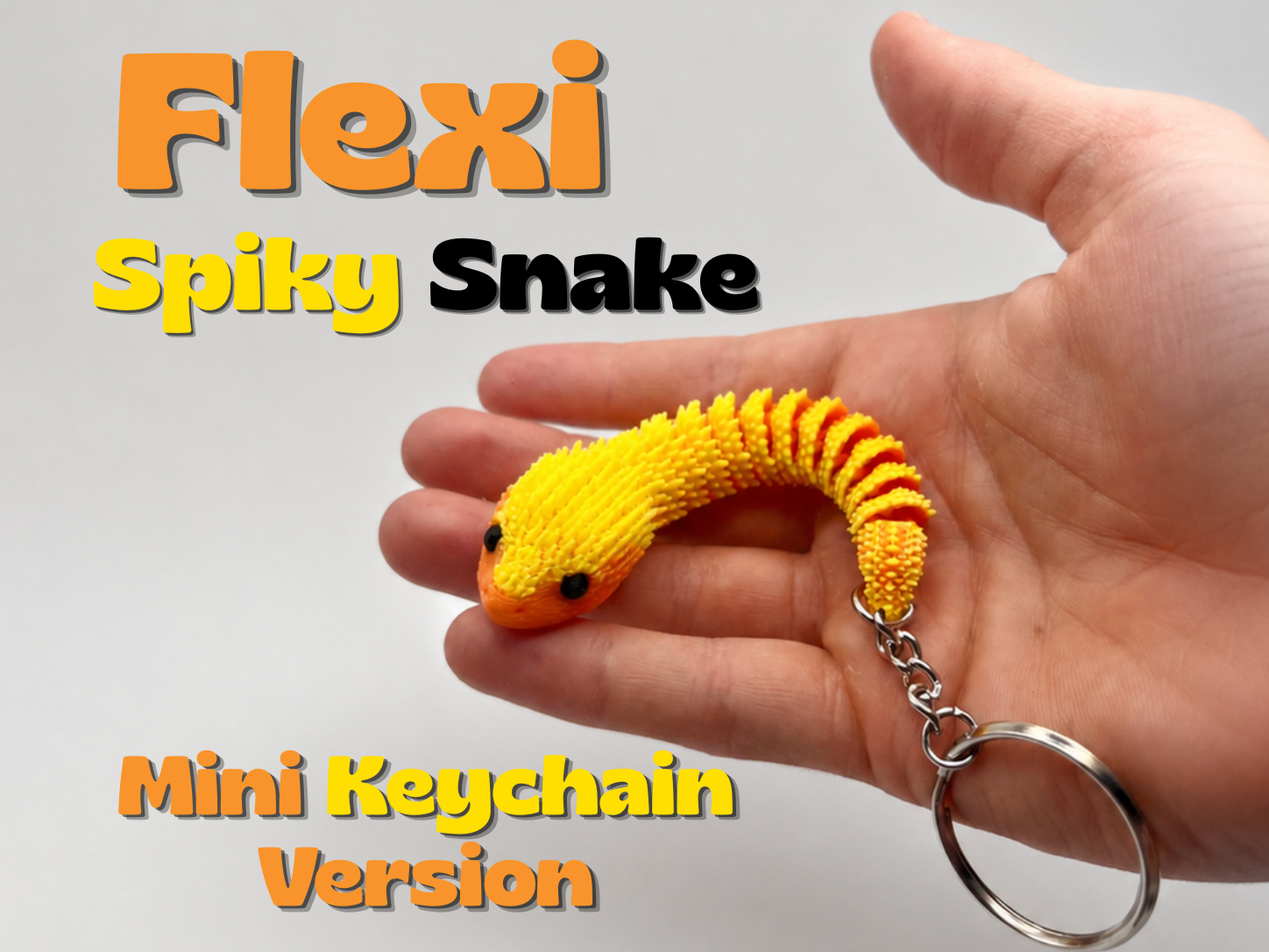 Flexi Spiky Snake – Mini Keychain Version