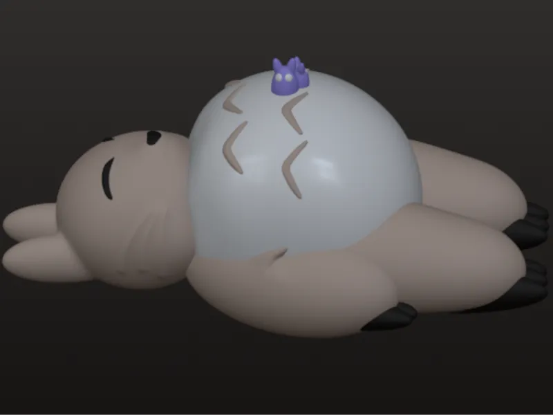 Totoro endormi figurine