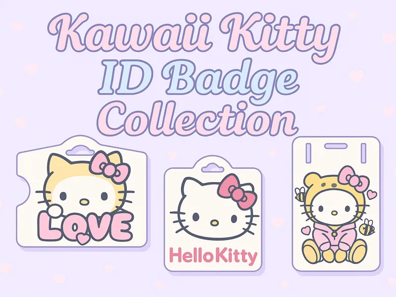 KAWAII KITTY ID BADGE