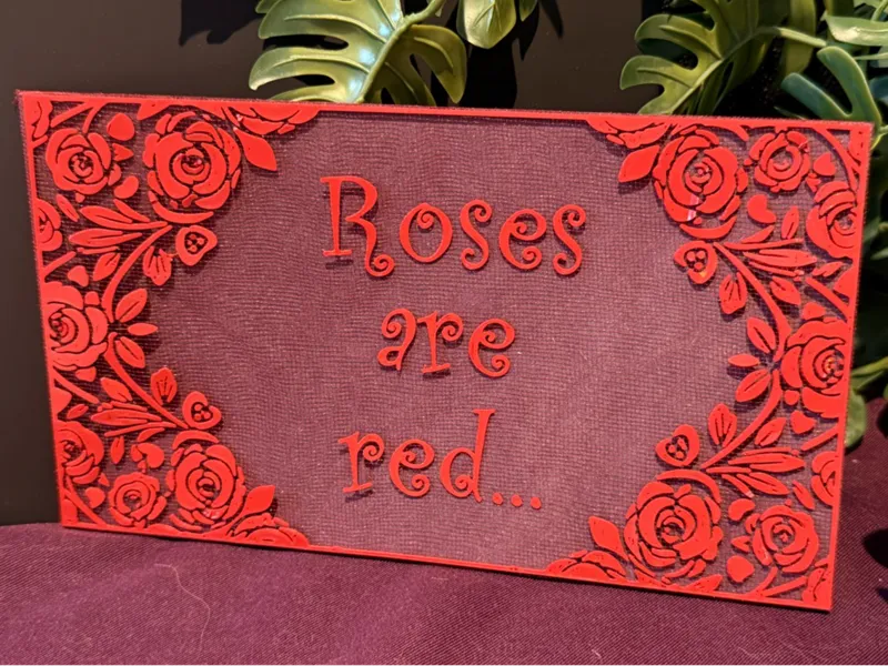 Enveloppe les roses sont rouges...
