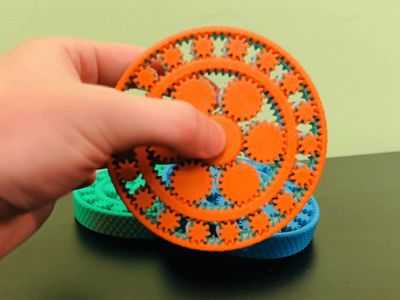 Two-Layer Gear Fidget Spinner - Print in Place