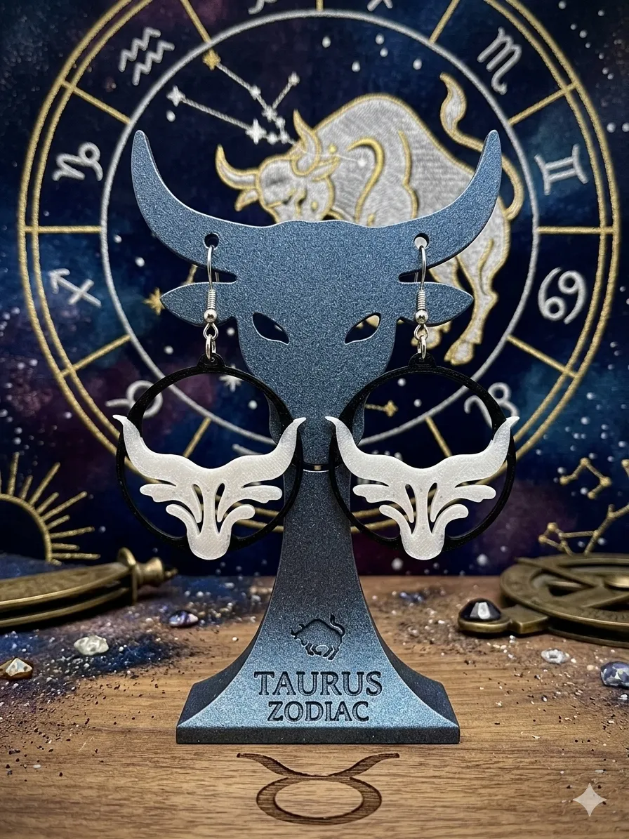 Taurus Earrings - Zodiac Series view 2