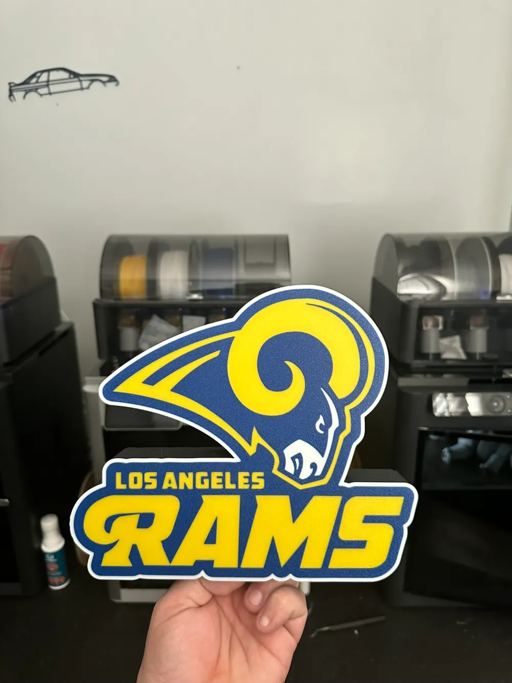Rams Logo Lightbox - Free 3D Print Model - MakerWorld