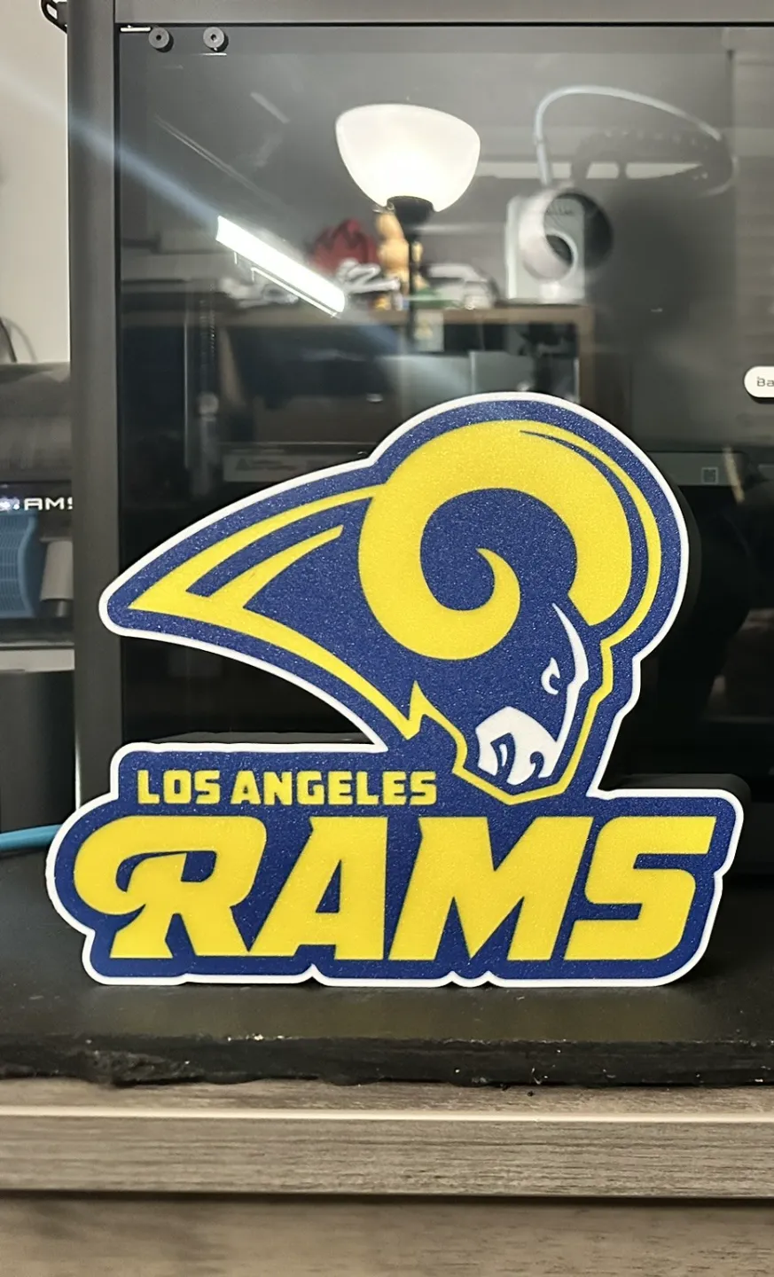 Rams Logo Lightbox - Free 3D Print Model - MakerWorld
