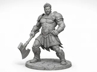 Guerro una hacha D&D