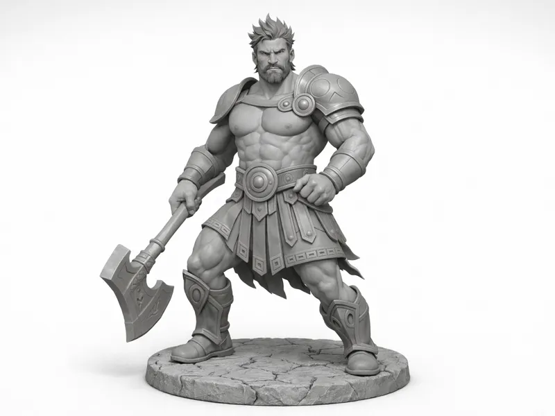 Guerro una hacha D&D