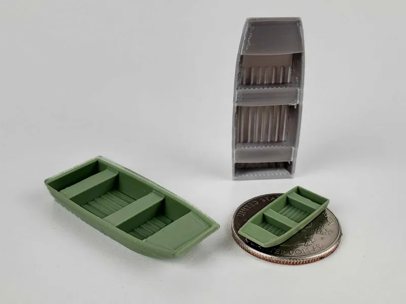 N and HO Scale Jon Boat