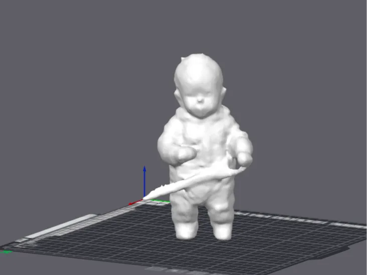 Baby with a chainsaw