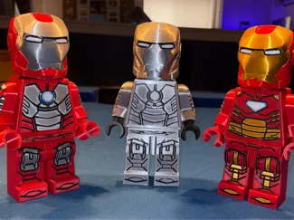 Mega-Brick Custom Iron Man minifigure (5:1 scale)