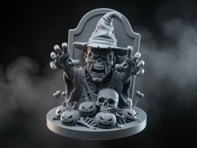 Zombie Halloween Statue