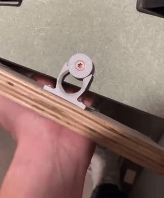 Hidden furniture panel connector with marking tool