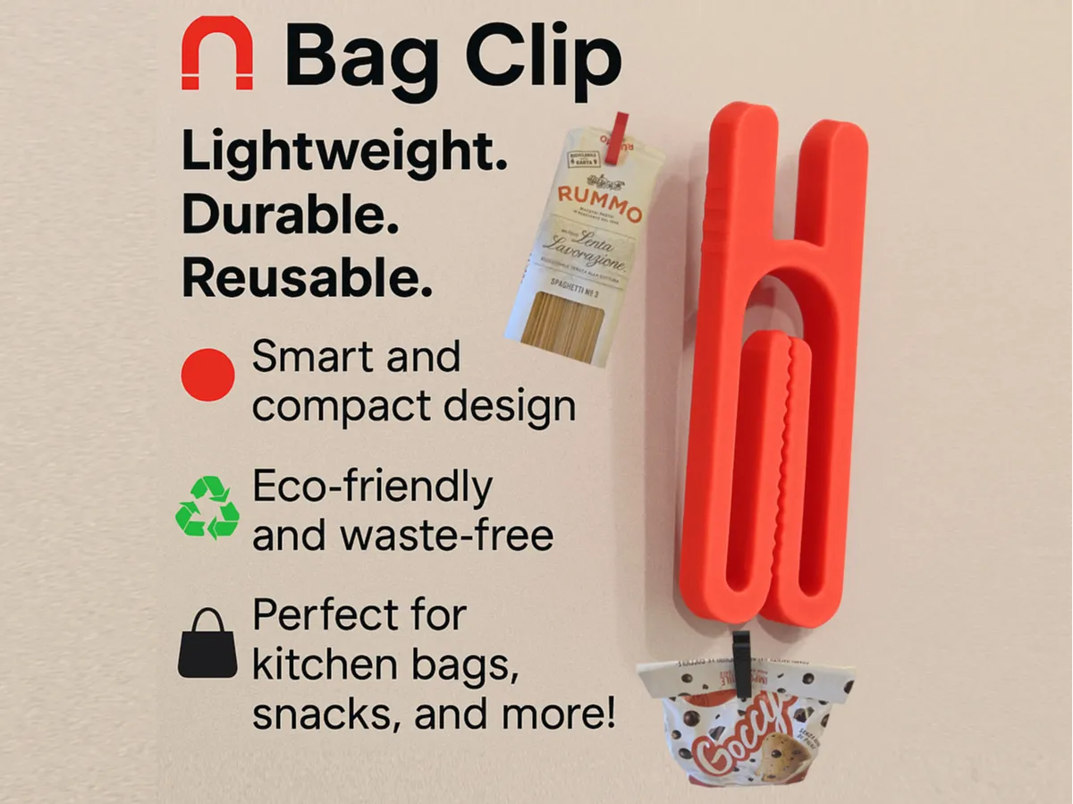 Pince à sac légère et réutilisable