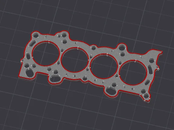 Honda K20 Cylinder Head Keychain