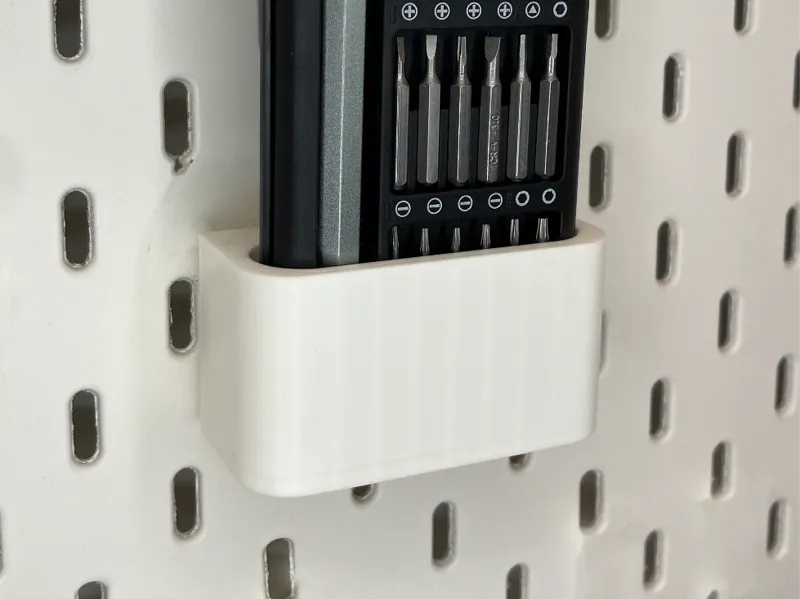 Precision screwdriver set mount for IKEA Skadis