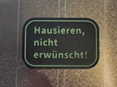 Small mailbox sign.
