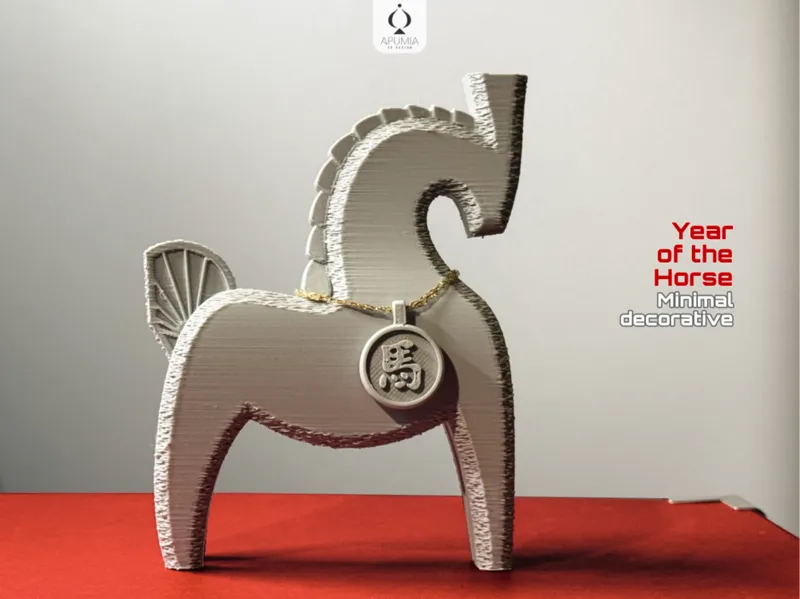 Year of the Horse – Minimal Decorative Horse